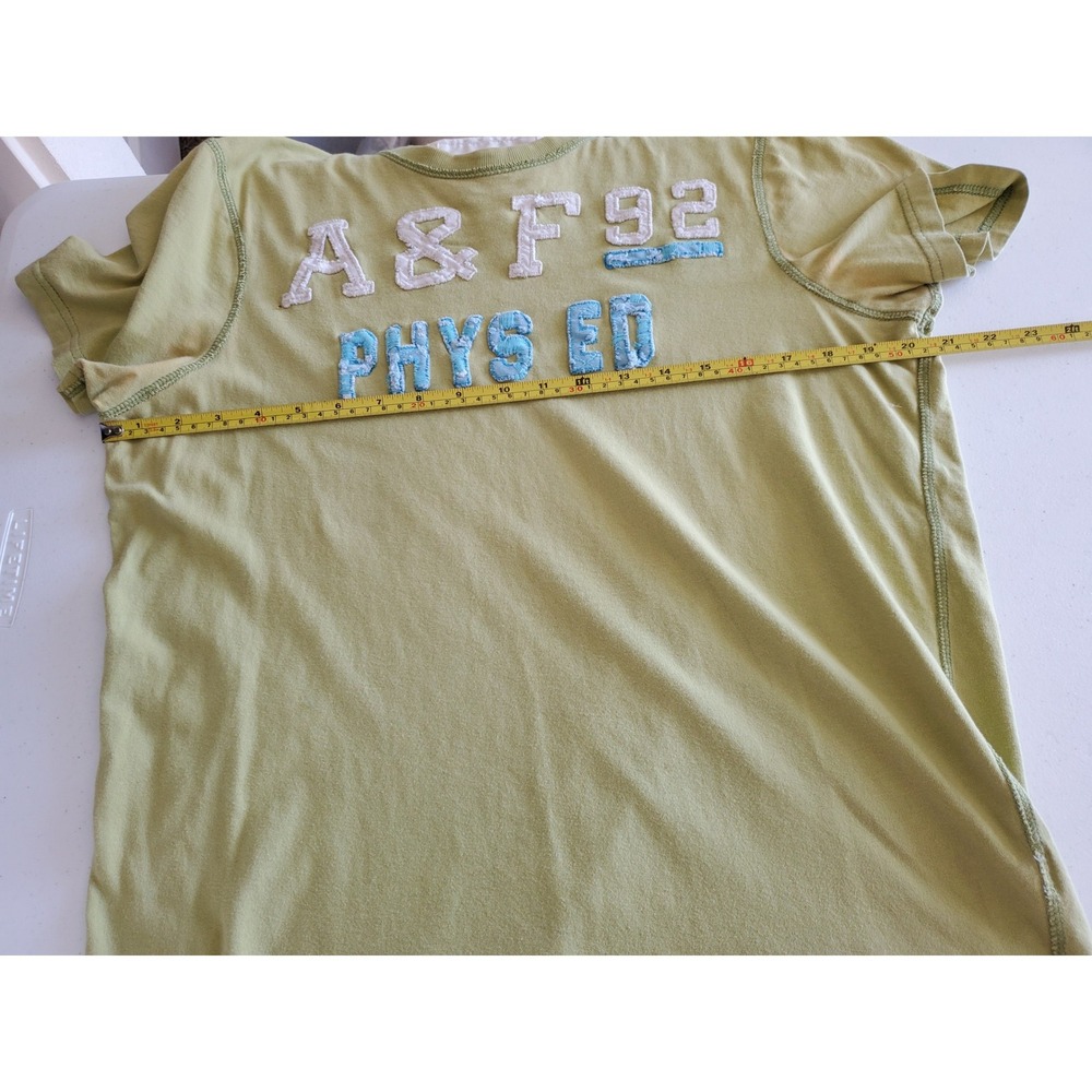 Vintage Y2K Abercrombie & Fitch Mens Muscle Fit t-shirt Large Puff Spellout - Picture 7 of 10